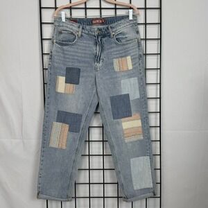 Lucky Brand Lucky Legend Boy Mid Rise Relaxed Straight Patchwork Jeans 8/29 R